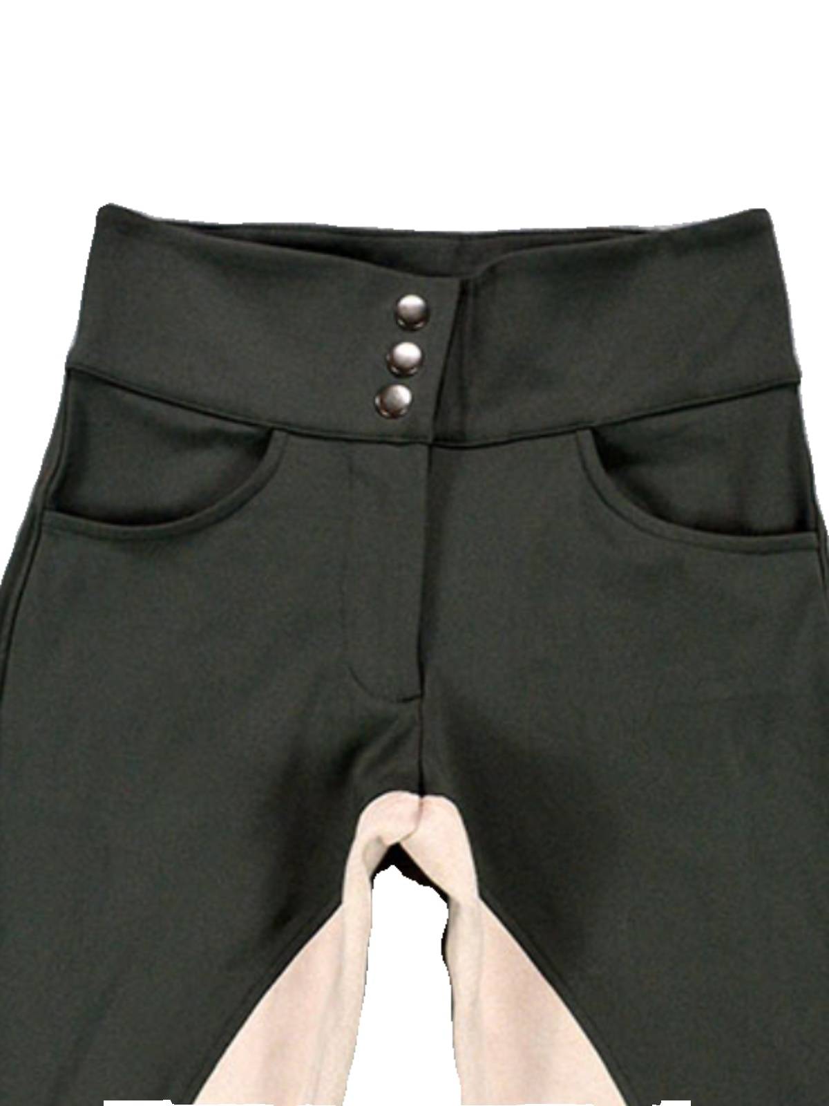 Female equestrian spoil pants suede non -slip non -hurt saddling dry and breathable Knight trousers green