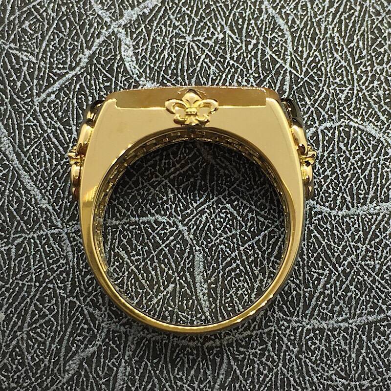 Luxury jewelry admitted noodle male jade jade jade 18K gold ring support A cargo nude stone inlaid custom men's ring new