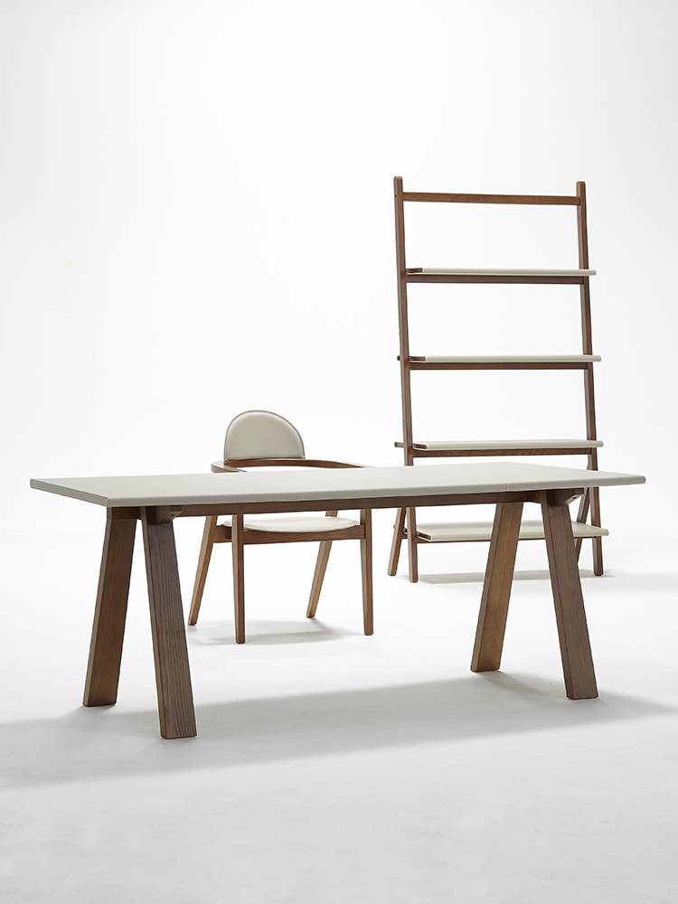 Italian minimalist horse saddling desk home forh wood office computer table Modern net red ins -shaped long table