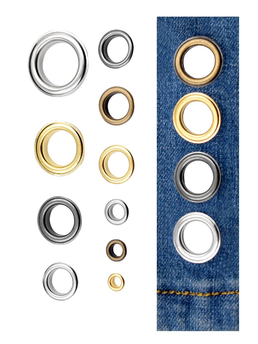 Qi Eye button hollow rivet bag decoration metal accessories DIY belt hole chicken eye shoes buckle circle tag