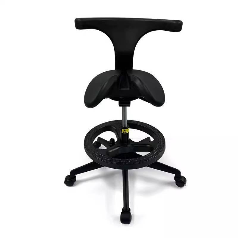 A saddle chair for humans riding a horse chair for dental surgery lift and rectification of a beauty chair at a pet shop