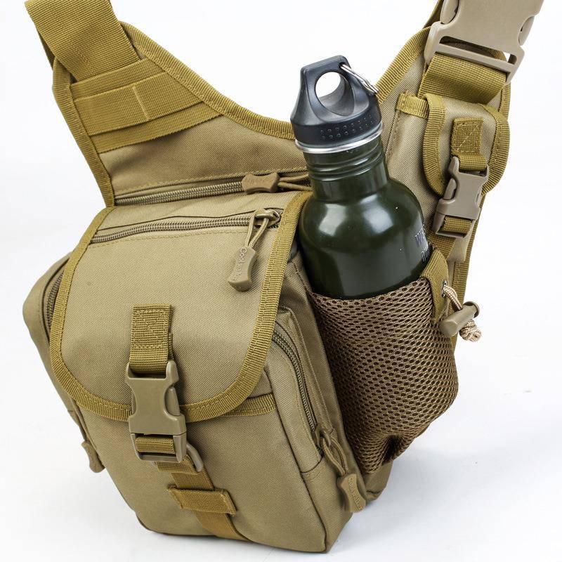 Upgraded version of small saddle bag outdoor troops slot bag small sloping cross -bag riding bag photography bag tactical shoulder bag fan camouflage bag