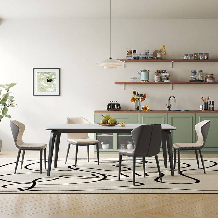 Yino Rock Board Dining Table Chair Combination Nubian Household Small Unit Simple Light Light Luxury Brew Full Too Board Table