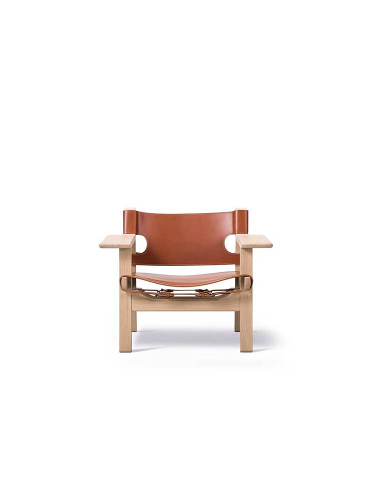 Italian minimalist horse saddle leisure chair Nordic Spanish hunting chair designer solid wood balcony sofa chair