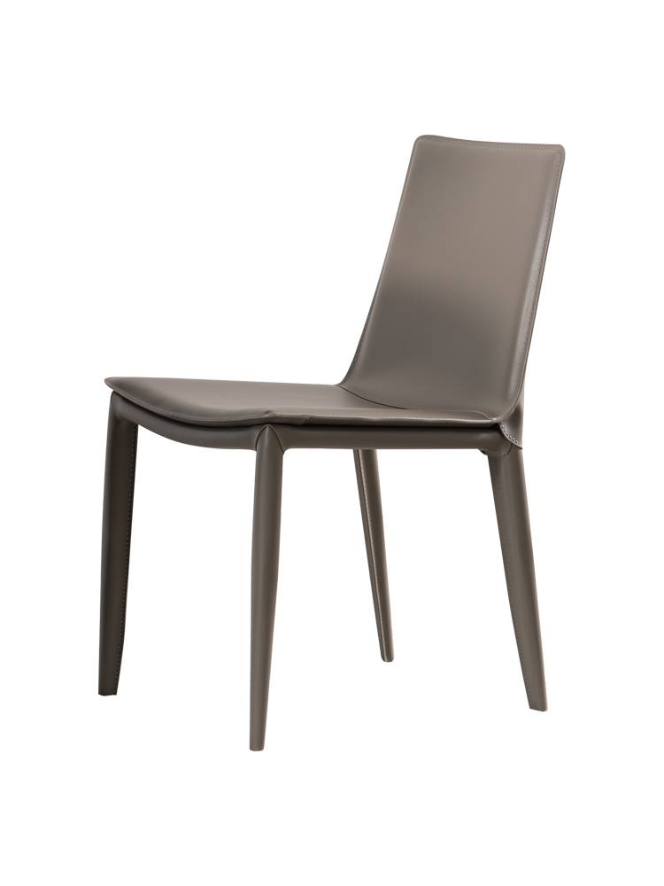 Italian dining chair modern minimalist back chair home restaurant chair leisure all -leather chair living room saddle leather chair