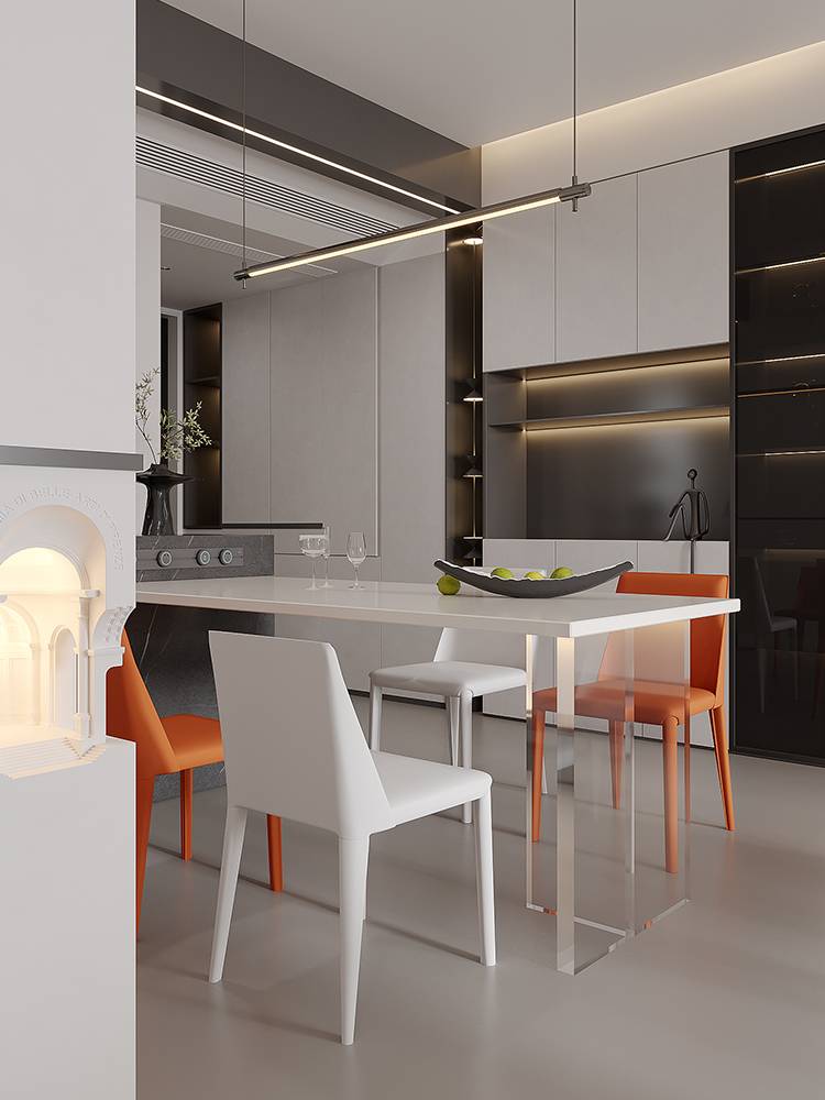 The saddle-skin-seat home uses a modern, simple, simplistic Nordic, simplistic chair, hotel industrial windstool
