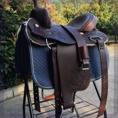 Century Jiudui Western Saddle Sadford Palastine Products Cowcut Carved Flower Riding Equipment Full Set in the Western Saded Sadforders