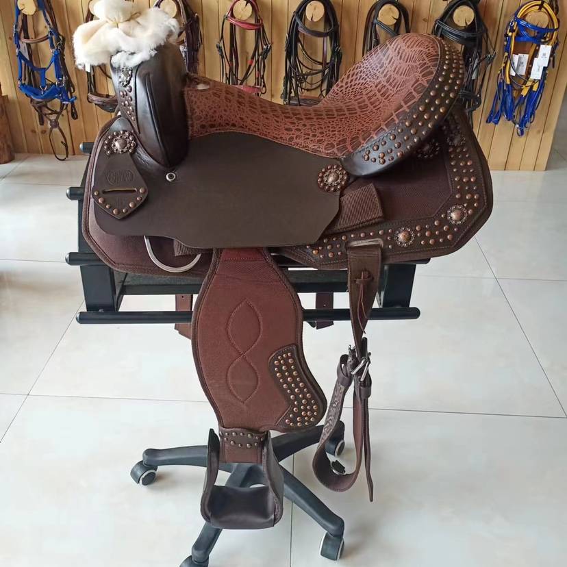 Century Jiurui Western Sadewood Sadford Palastine Products Craftskin Ride Riding Equipment Full Set Makin Western Saddle