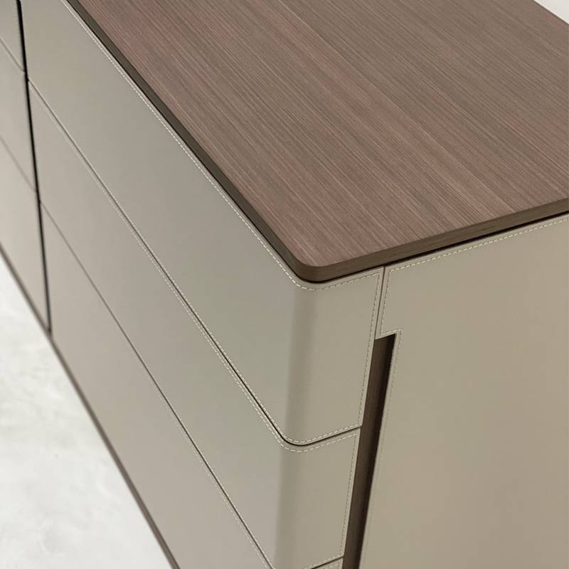 Italian Poltrona Frau Elephant Gray Six Dou Cabinet Light Luxury Sadfare Porch Porch living room storage bedroom cabinet