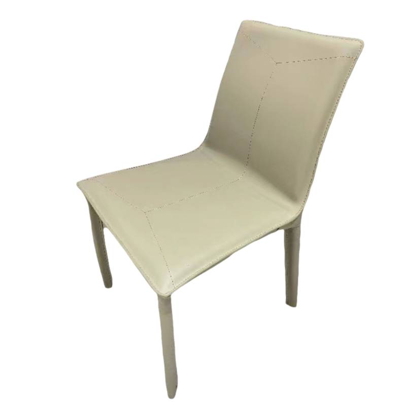 Italian minimalist dining chair household modern minimalist designer restaurant chair light luxury high -end back horse saddle chair