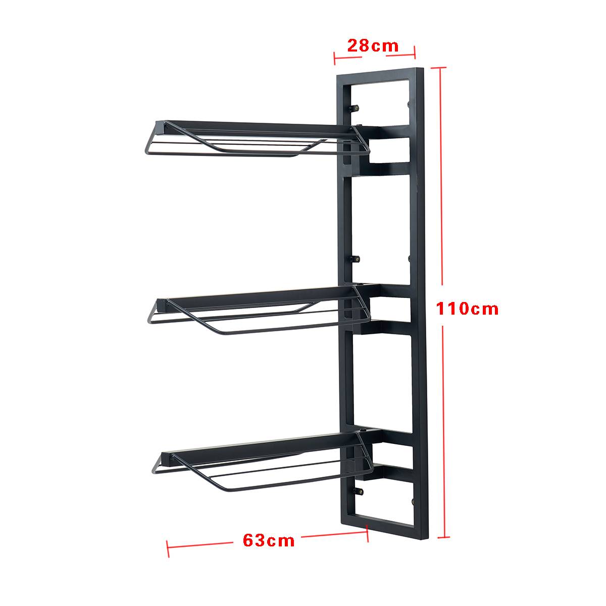 The saddle shelf on the wall, a horsepower horses, multi -layer rack ride -rolling supplies display racks on the wall bracket storage rack