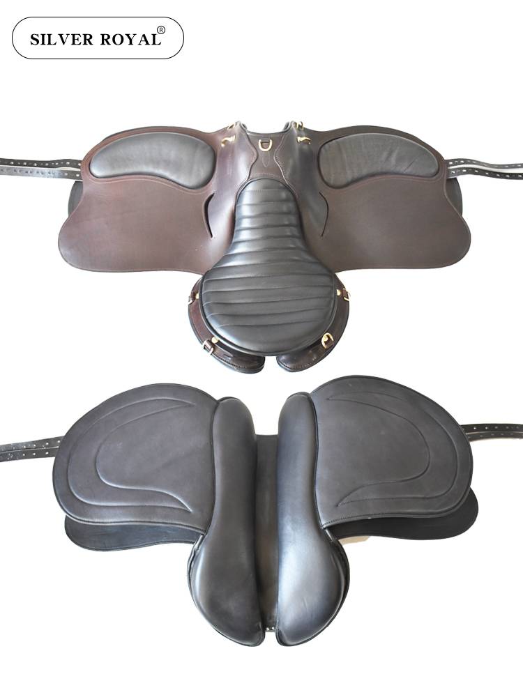 Silver ROYAL all -leather endurance saddle wave pattern comfortable seat skin saddle saddle