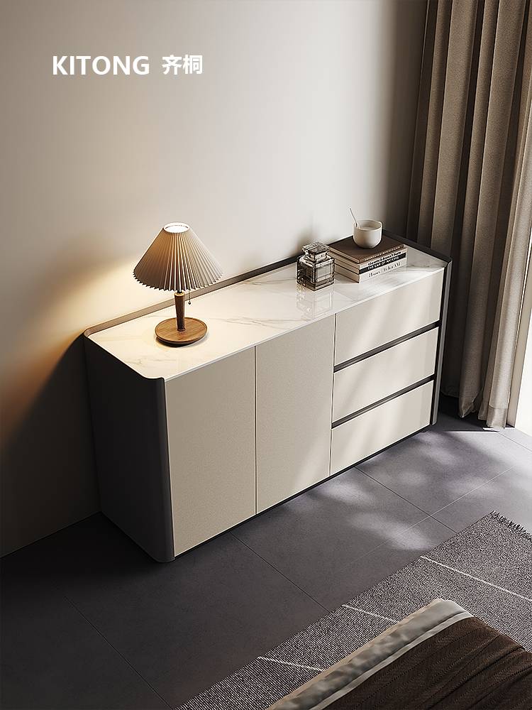 Modern rock plate meal cabinet storage modern minimalist high -end high -end high -end wall passenger restaurant Italian cortex cabinet