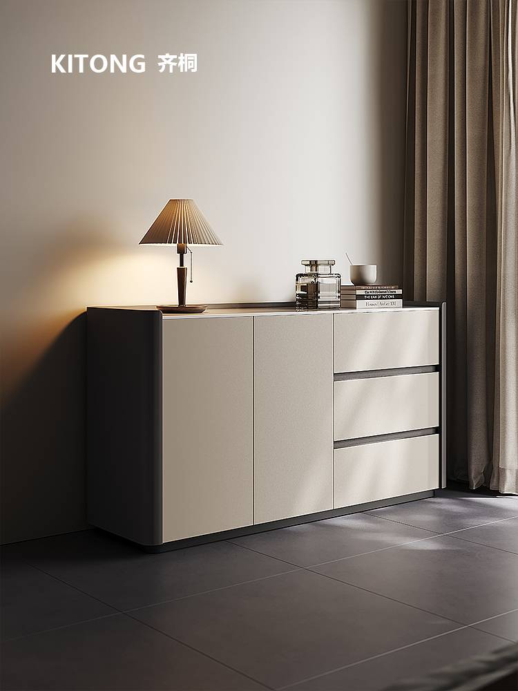 Modern rock plate meal cabinet storage modern minimalist high -end high -end high -end wall passenger restaurant Italian cortex cabinet