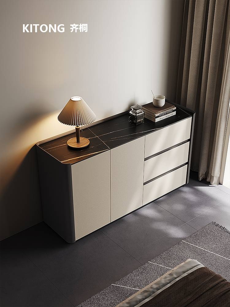 Modern rock plate meal cabinet storage modern minimalist high -end high -end high -end wall passenger restaurant Italian cortex cabinet