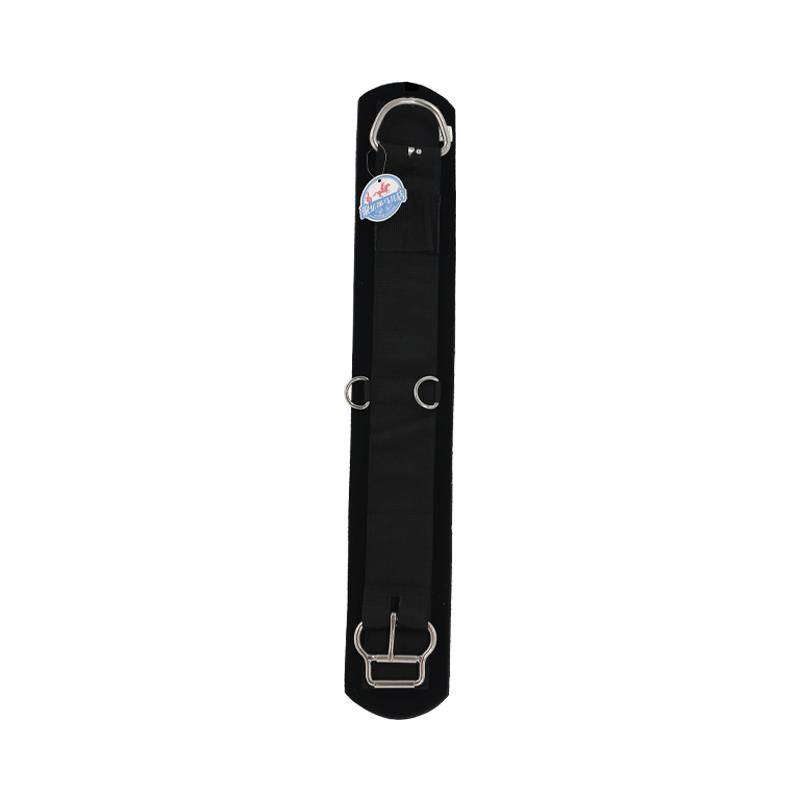The black narrow abdominal belt with a skater in the back of the west saddle will unburn the horse's body