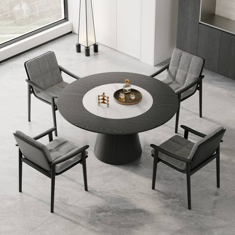 Italian Fynn Fenn Set Wood Saded Counter -Skin Dining Designer Designer Simplication Tea Chair Desk and Chair