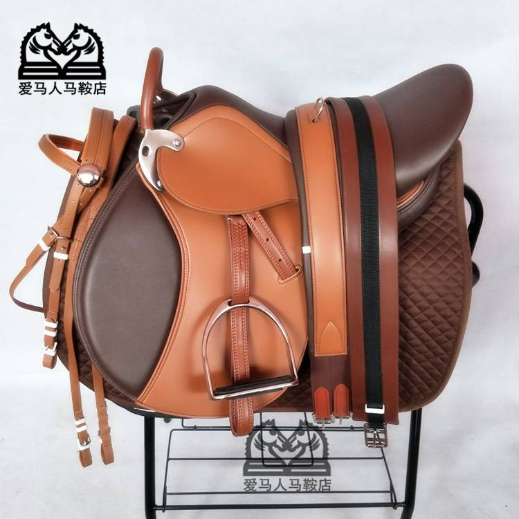 New product 2024 new British comprehensive saddle double belly saddle, saddlezi size dwarf saddle horse field coach equestrian special