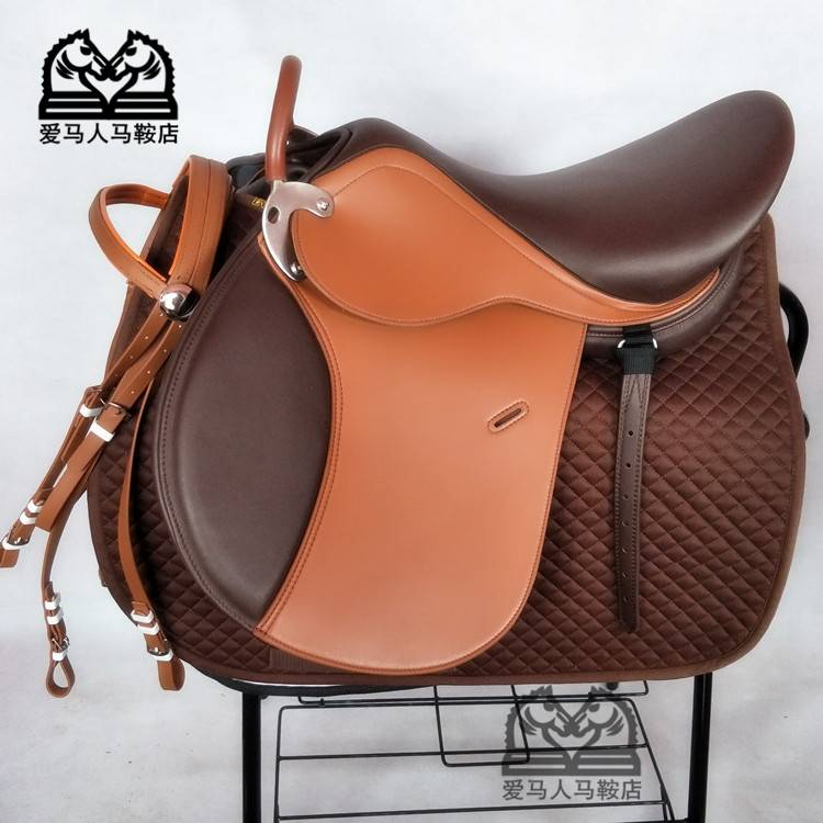 New product 2024 new British comprehensive saddle double belly saddle, saddlezi size dwarf saddle horse field coach equestrian special