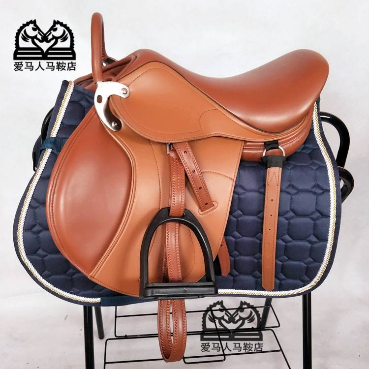 New product 2024 new British comprehensive saddle double belly saddle, saddlezi size dwarf saddle horse field coach equestrian special