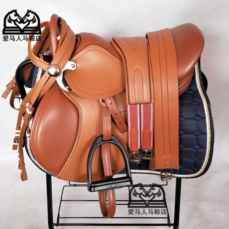 New product 2024 new British comprehensive saddle double belly saddle, saddlezi size dwarf saddle horse field coach equestrian special