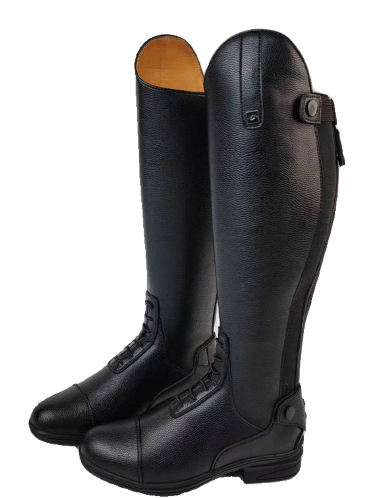 Cowhide leather riding boots equestrian high boots barrier boots race rider boots men's and women riding shoes equestrian equestrian equestrian