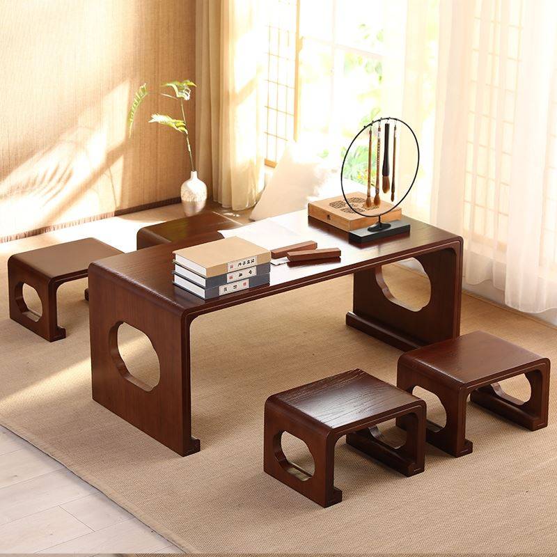 Special Japanese -style thickened copy of the saddle table solid wood imitation ancient Chinese studio office calligraphy and painting table art table household