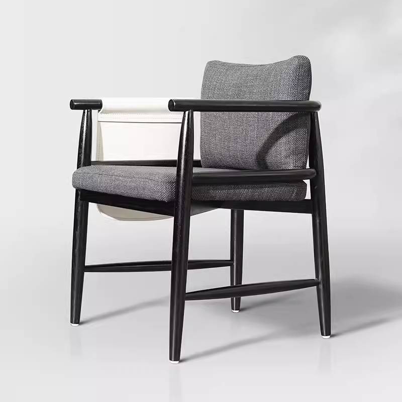 High-end home with a 2024 simplistic designer chair, a non-Nordian saddle-skin-orientated wooden leisure chair