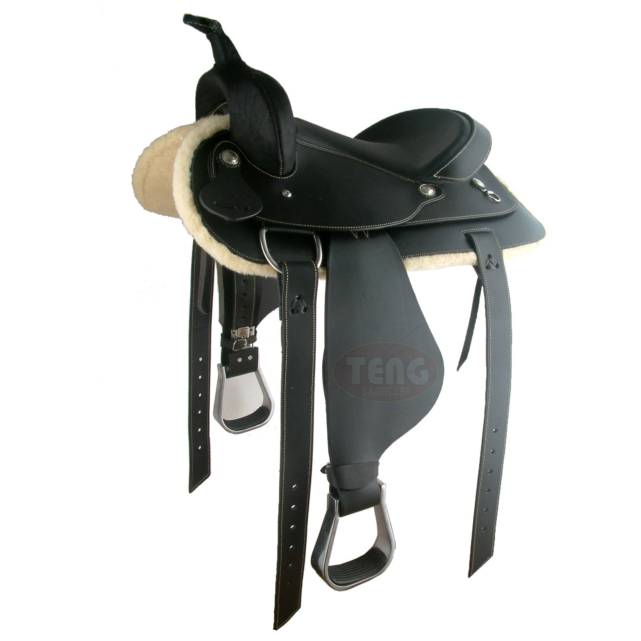 Teng saddling all Pippi west saddle 14.5 "and 15.5" resin saddle pommeo