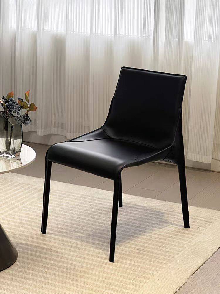 Yihe dining chair family intention -like minimalist comfort saddle leather light luxury modern minimalist designer model room chair