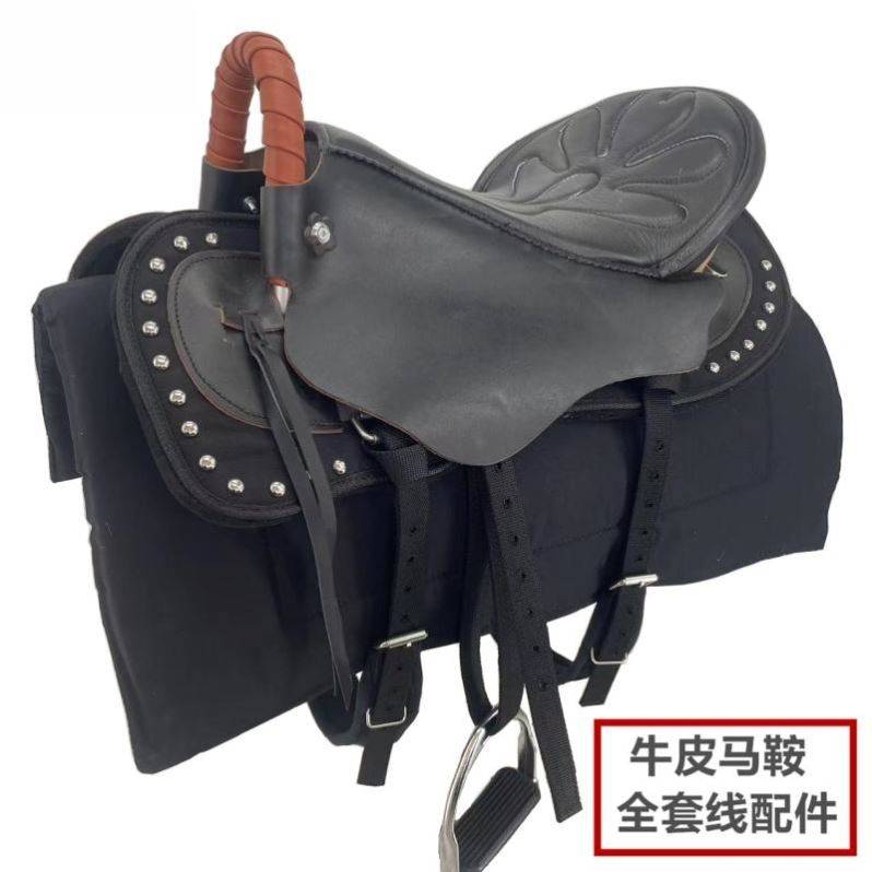 N60 - LARGE COW-SKIN SADDLE BLACK + FULL-WIRE ACCESSORIES