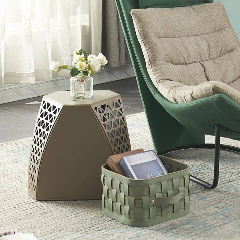 Change the shoe stool home light luxury saddle leather casual tea chair stool creative sitting pier simplicity and modern art small stool