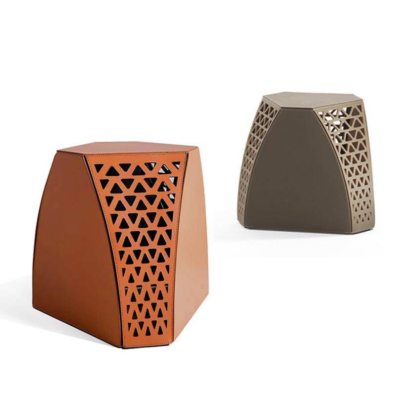 Change the shoe stool home light luxury saddle leather casual tea chair stool creative sitting pier simplicity and modern art small stool