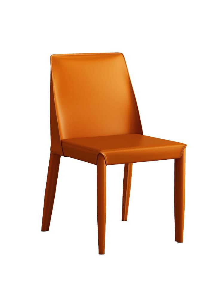 Sympathetic minimalist dining chair household eating restaurant dining designer designer back leather chair industrial wind chair saddle chairs