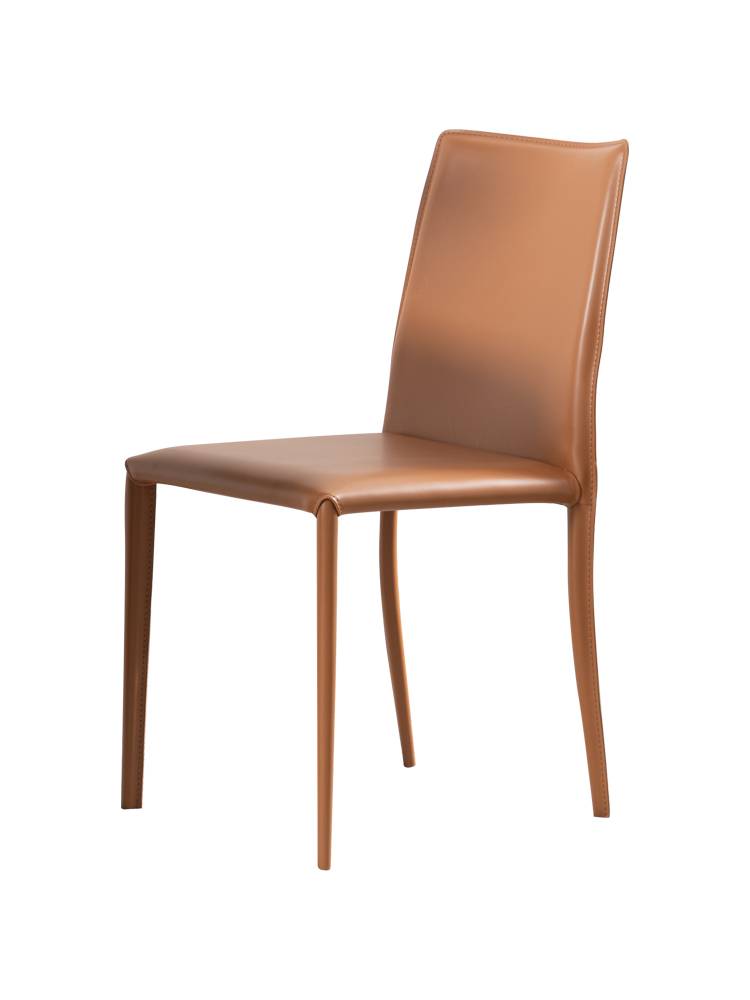 Italian minimalist saddle leather dining chair living room home chair model room hotel stool desk and chair versatile dressing chair