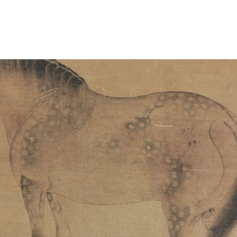 Ancient famous painting Copy Ren Xian Saito Mapana Chinese Painting Painting Painting Sadfire Painting Art micro -spraying calligraphy and painting decorative painting