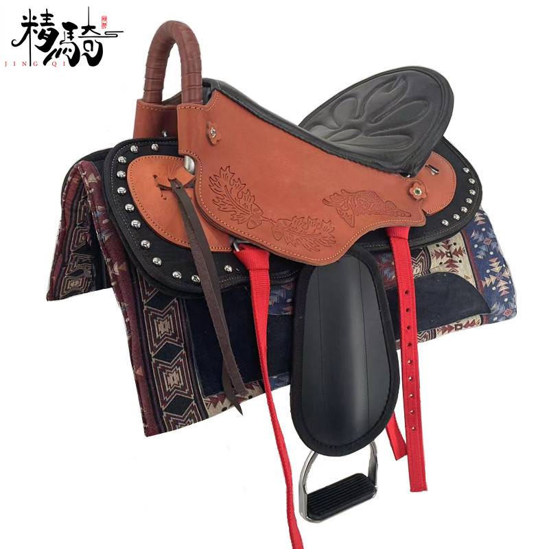 Saddle red brown (with super-fluorinated leg) + large full-wire fittings