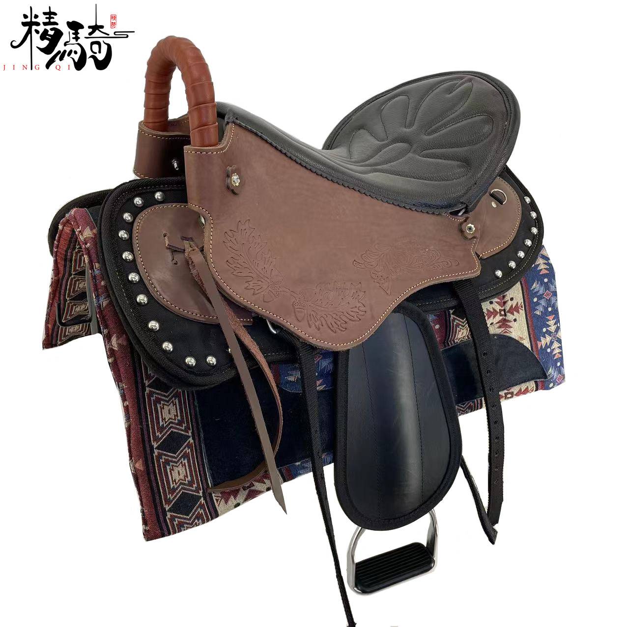 Saddle deep brown (with super-fibered legs) + large full-wire fittings