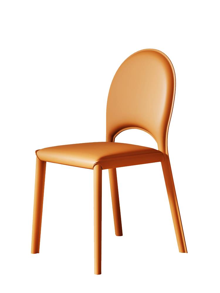 Creamy Family Dining Chair Italian Hotel Restaurant restaurant restaurant Simple saddle leather chair nail stool dressing chair