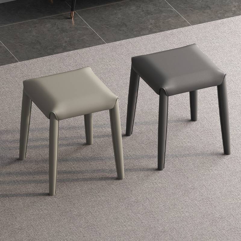 Nordic small stool household modern simple saddle leather light luxury small stool net red dressing stool can stack the dwarf stool