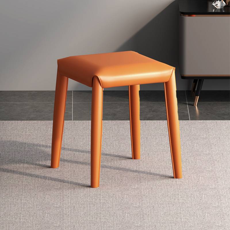 Nordic small stool household modern simple saddle leather light luxury small stool net red dressing stool can stack the dwarf stool