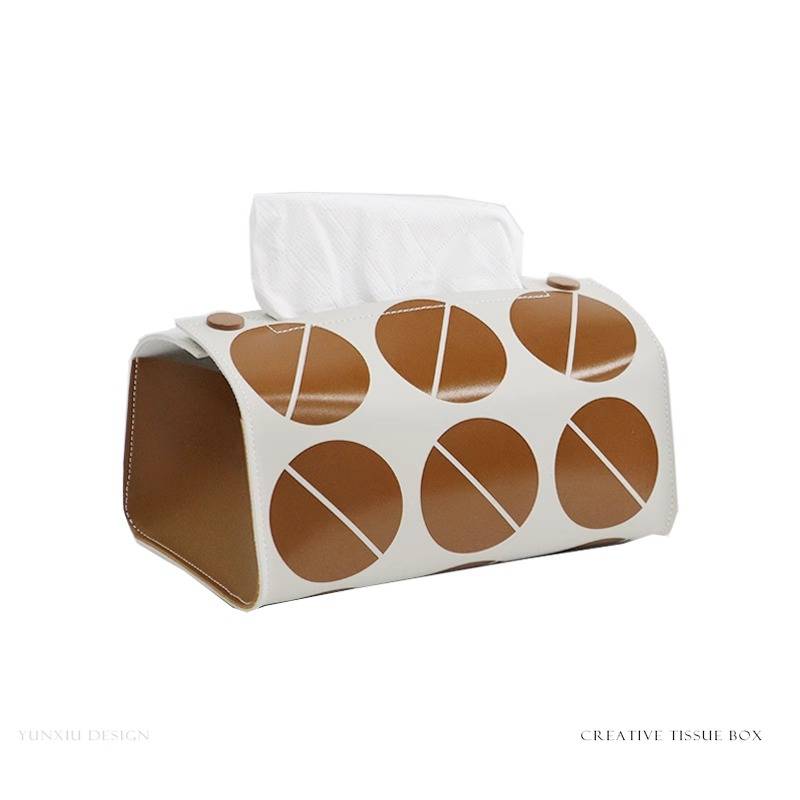 Original design saddling pimped brown series of high -end sensing paper box tea wood color medium -old paper towel decorative box simple