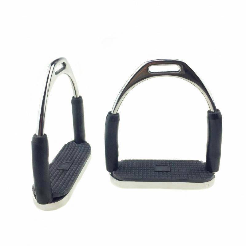 The new saddle horsema accessories electroplating stainless steel safety horseshoma safety protection set horse pedal espresso riding supplies