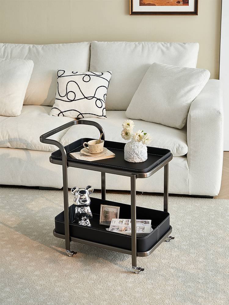 Light luxurious saddles moving a few little carts by the sofa
