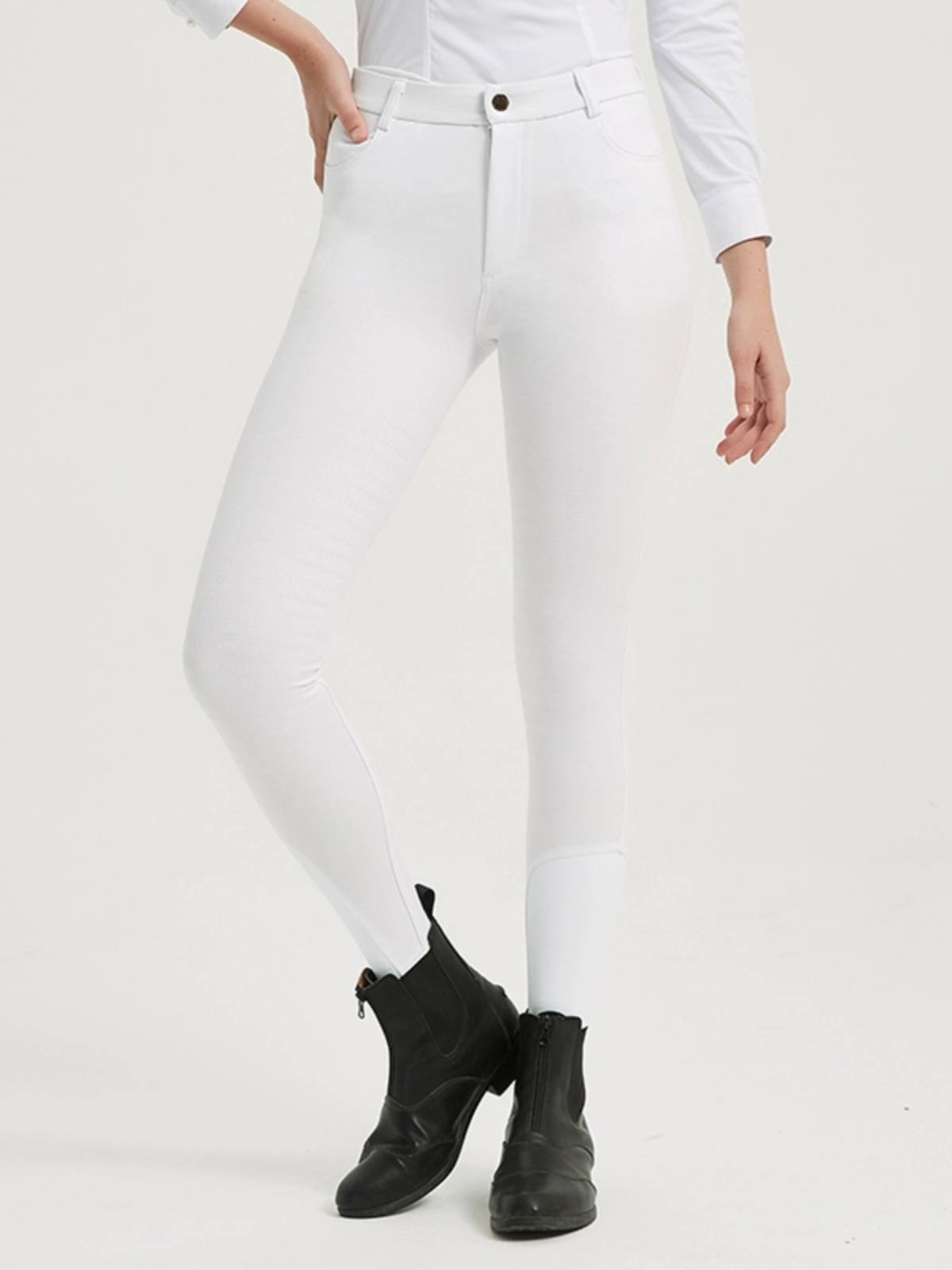 Summer thin semi -silicon glue horse pants ride training competition non -slip and breathable pants men's pants men's riding pants
