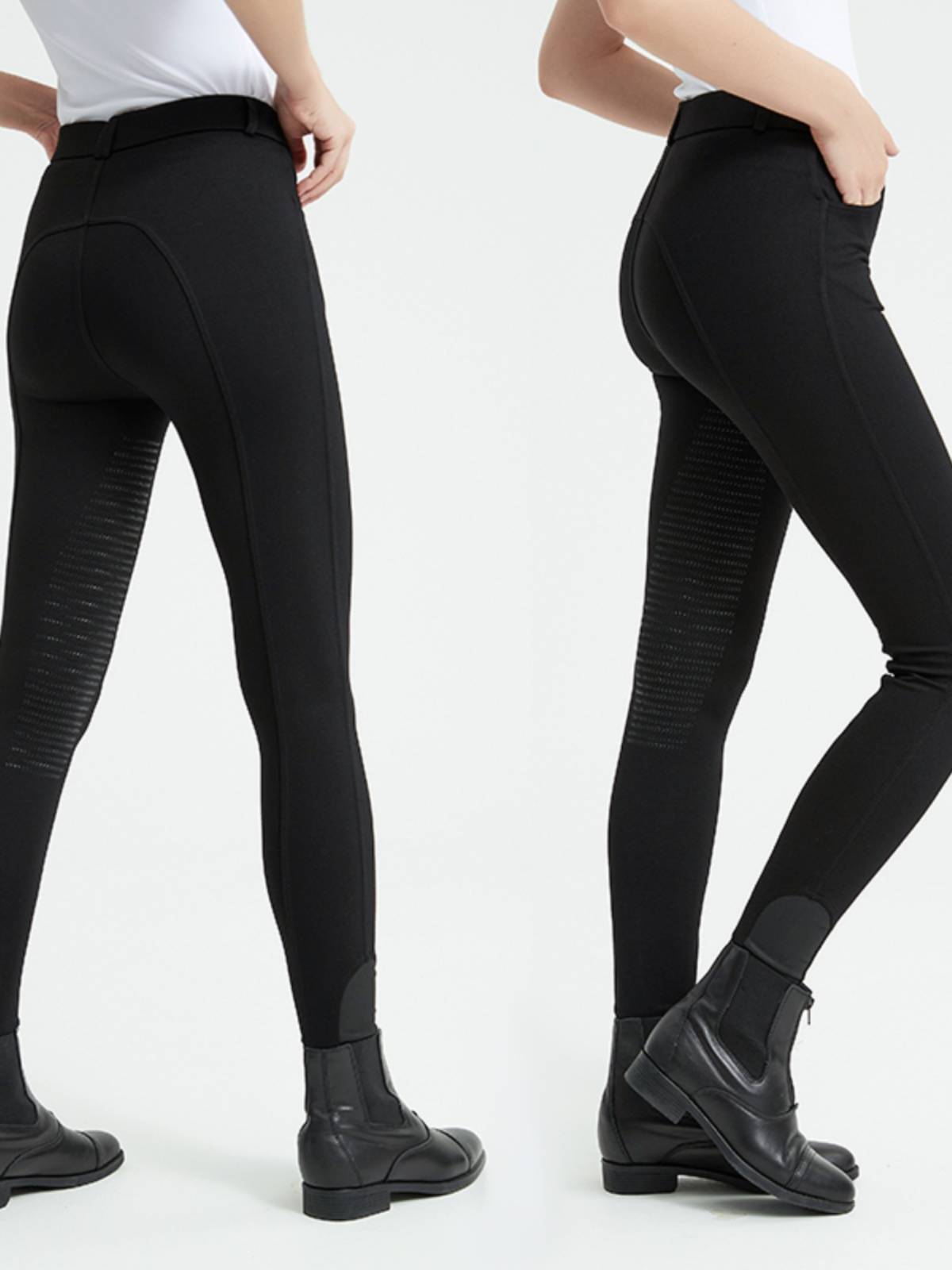 Summer thin semi -silicon glue horse pants ride training competition non -slip and breathable pants men's pants men's riding pants
