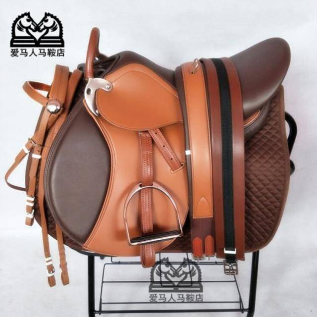 Dedicated saddling British coach Dwarf Macauca Sadoust New Equestrian Belly Belly Belly Saddle Double Size