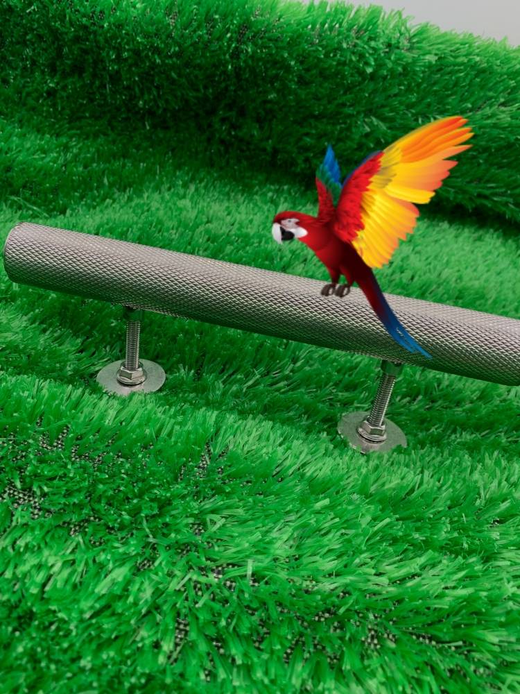 Aviation box cage top Special Bird Station Ring Stainless Steel Steel Placing Claw Stand Tiger Leather Xuanfeng Aka Bird Customization length
