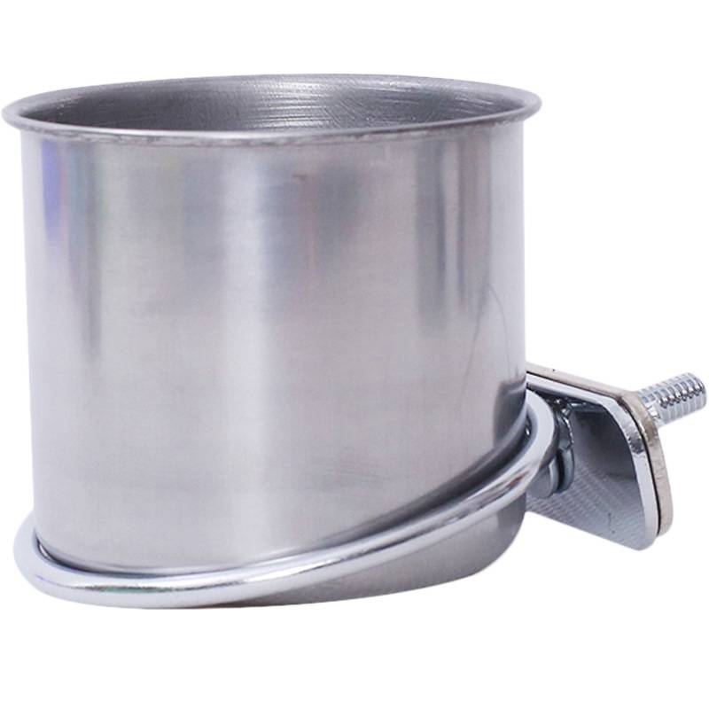 Stainless Steel Bird Food Cup Parrot Nine Brother