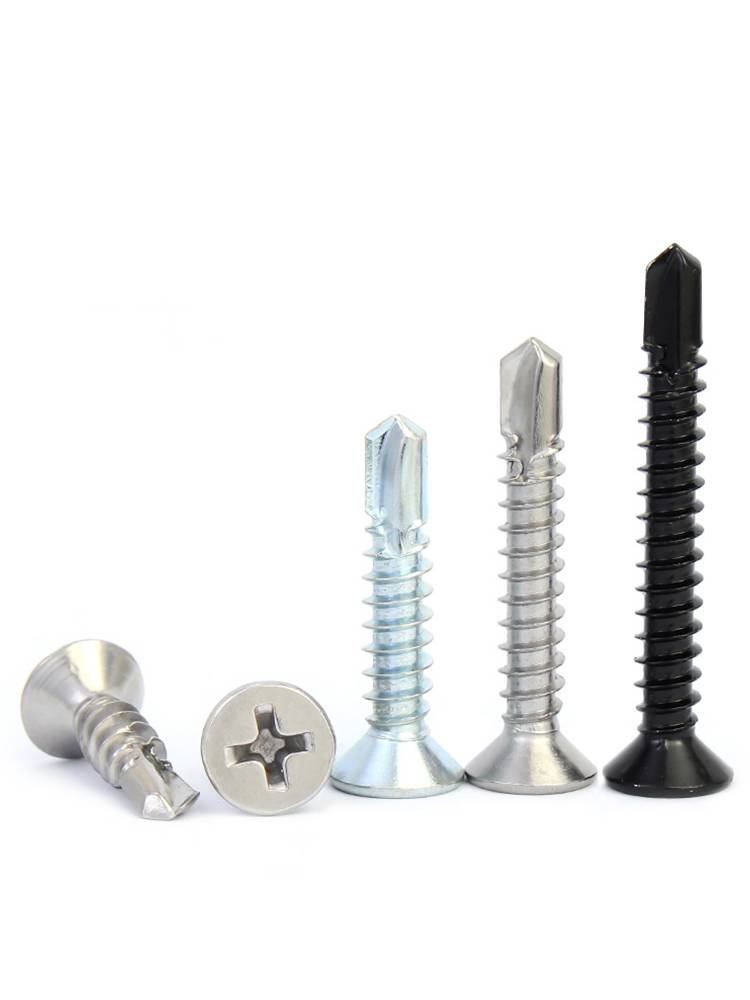 304 Stainless Steel Drilling Drill Tail 410 Cross -head Self -attack Screw Galvanized Self -Drilling Nail Swallow Silk M4.2M4.8